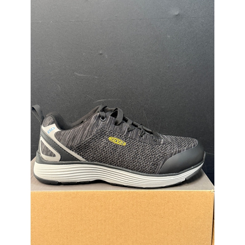 KEEN Women Work Shoe Hard Toe Sparta ESD Carbon Fiber Black Utility Lace Up 11